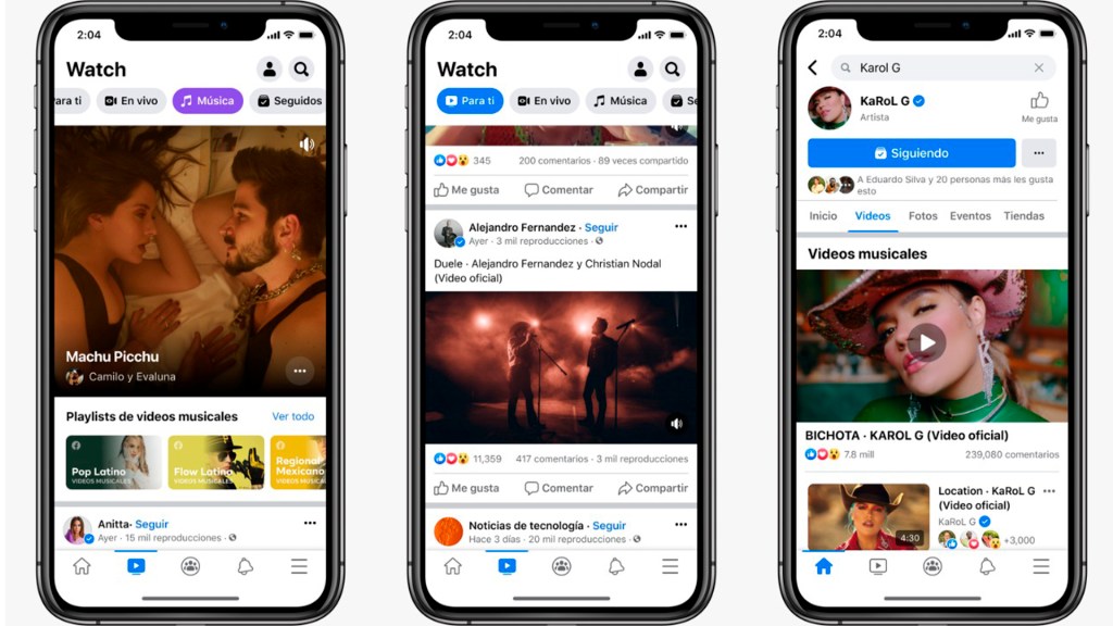 Facebook lanza 'Música', su sección de música en México. Foto de Facebook.